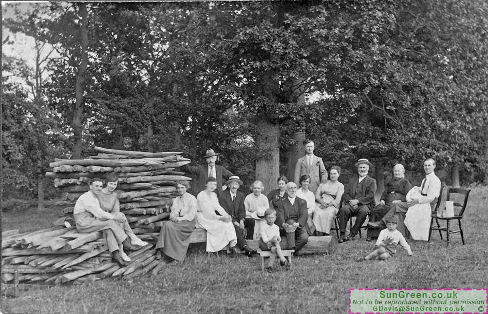 An old photo of members of the Vaughan family and friends of  SallowVallets