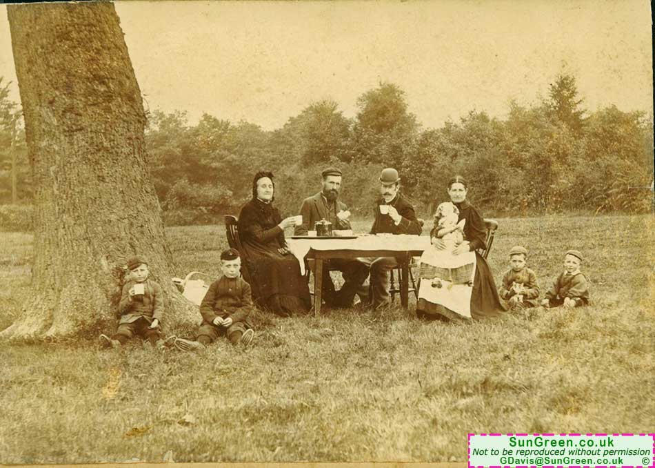 A photo of the family of John Vaughan, crown forester