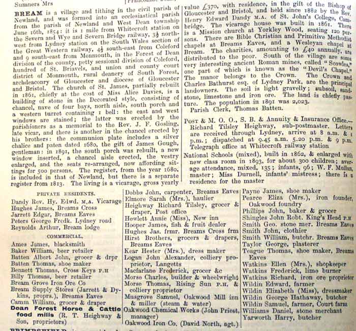 Image: Kellys directory - Bream 1894