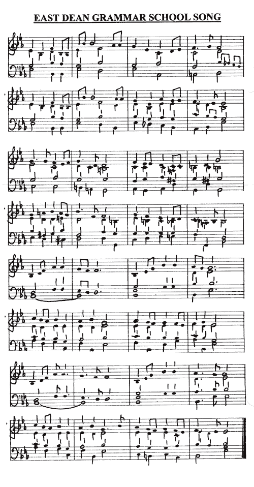 image: East Dean Grammar School song