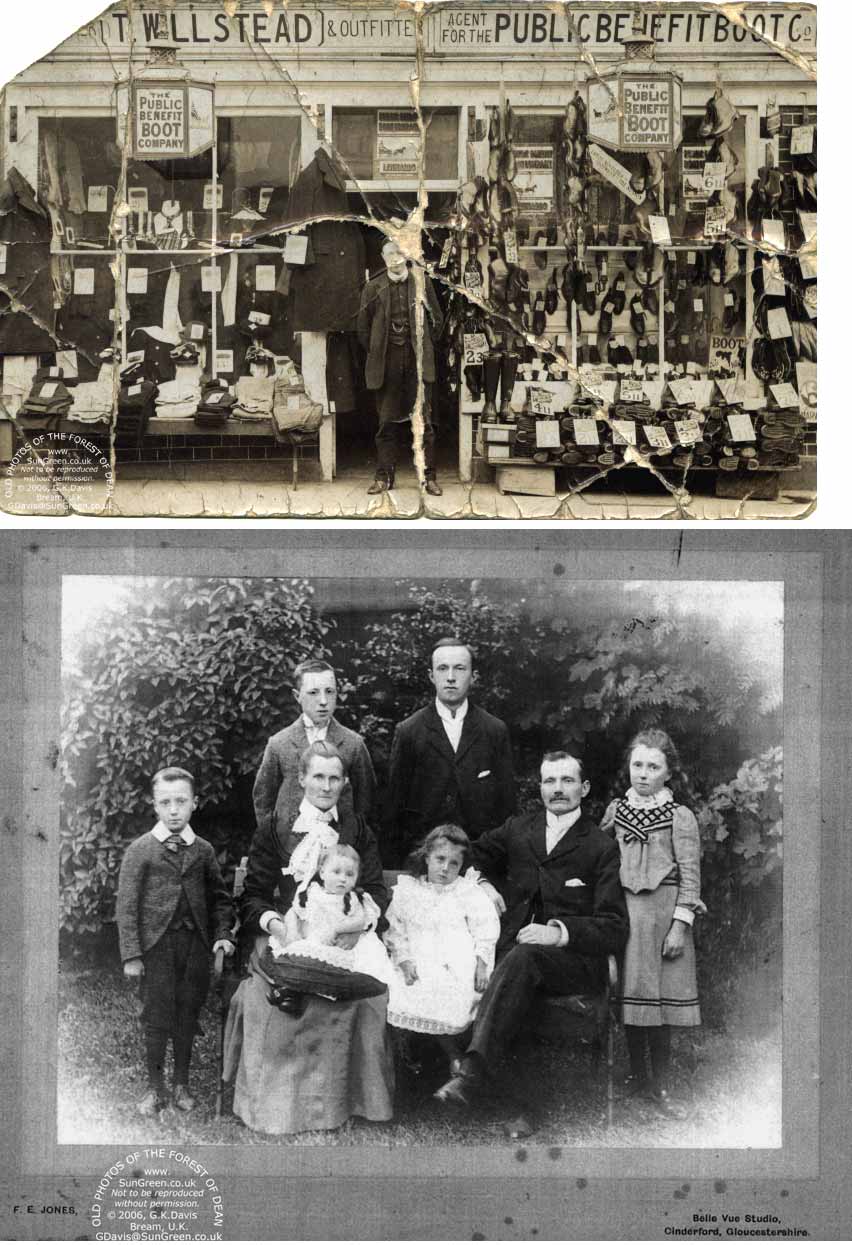 Image: Wilstead Shop and Wilstead family Cinderford (132k)