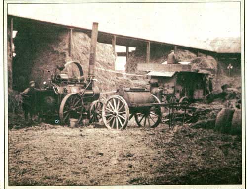 A threshing machine