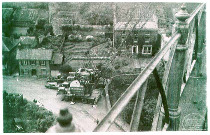 Sparrows cranes below Lydbrook Viaduct.