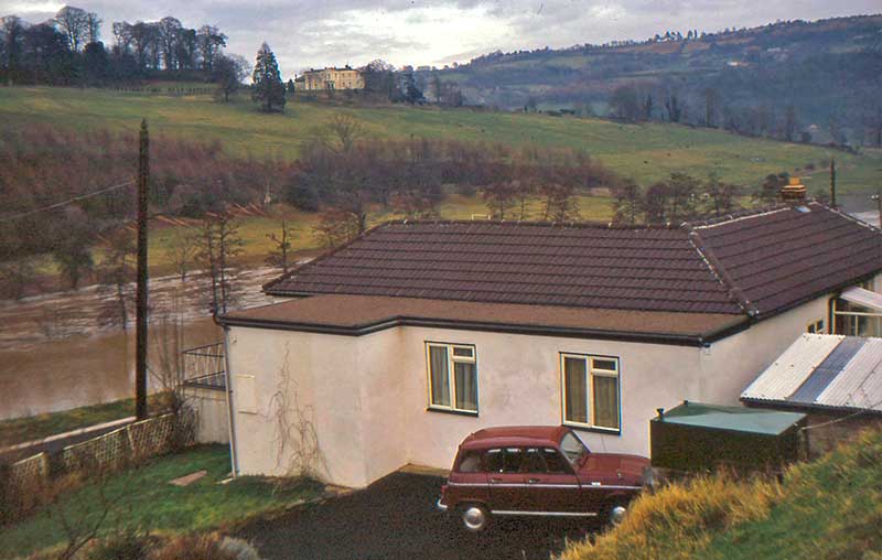 A photo of the river Wye at Lydbrook taken during the 3 day week of 1973