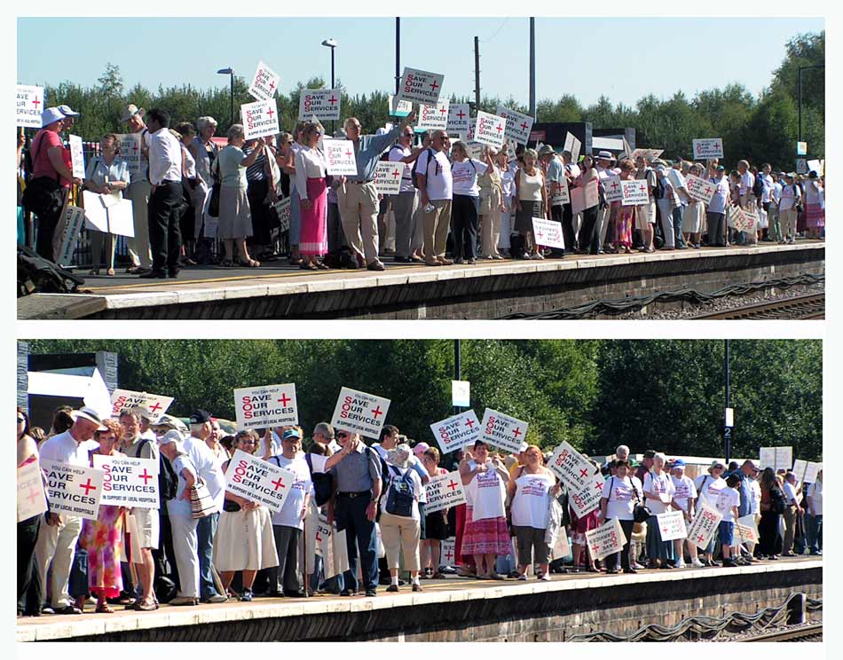 SOS protesters at Lydney
