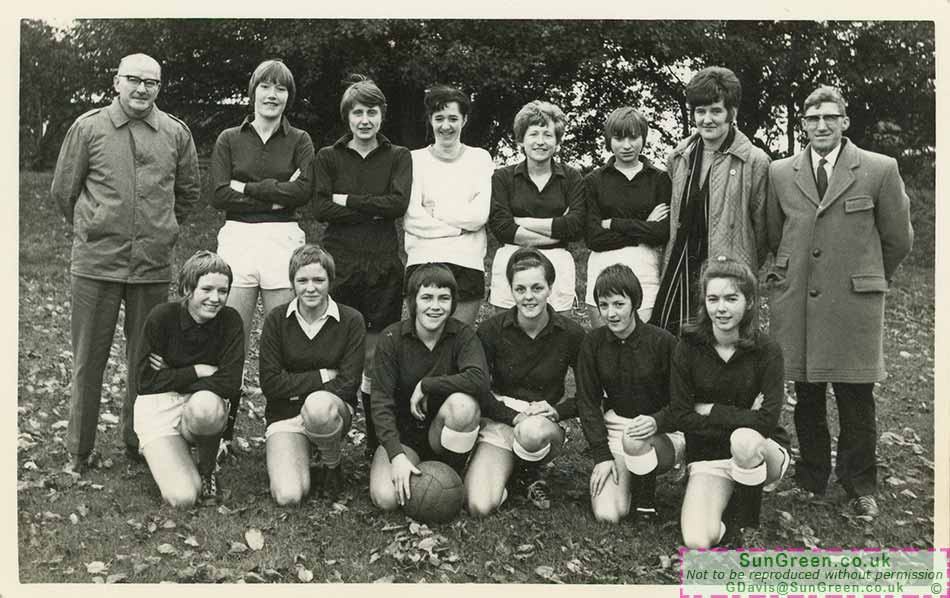 A photo of a ladies football team