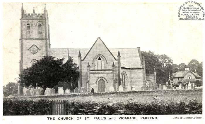 image: St Pauls church Parkend in the early 1900s
