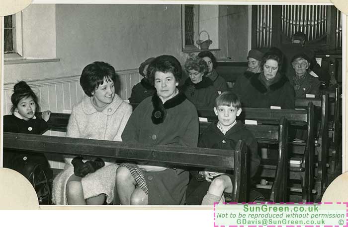 An old photo taken inside Yorkley Wood, St Luke's church