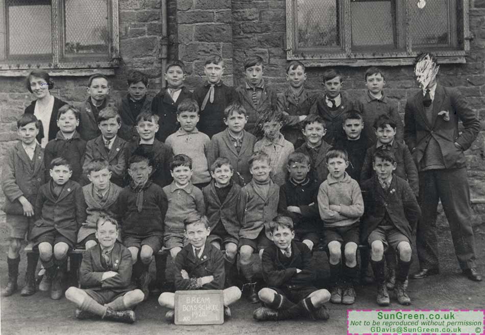 A photo of pupils at Bream Boys School in 1928