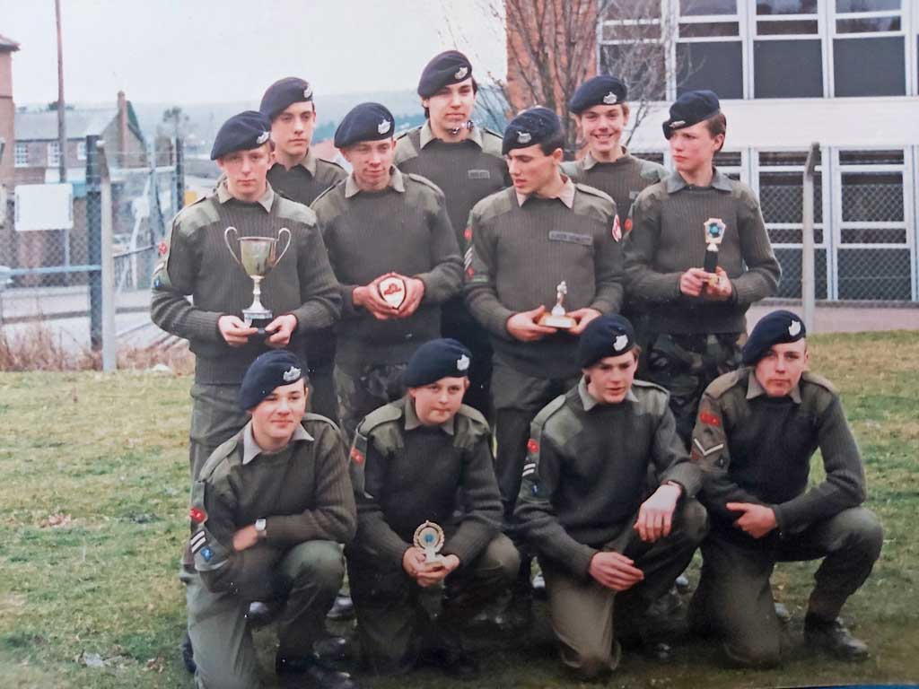 A photo of Cinderford army cadets from around 1985.