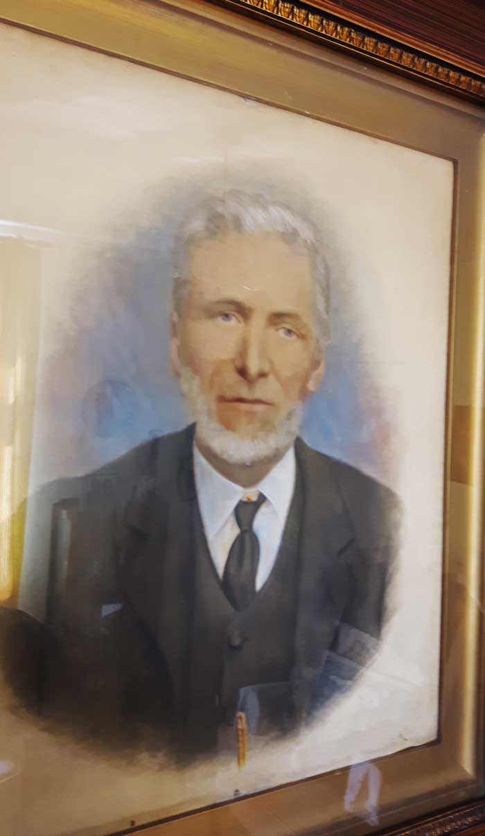 A painting of a man named Hopkins - possibly from Cinderford