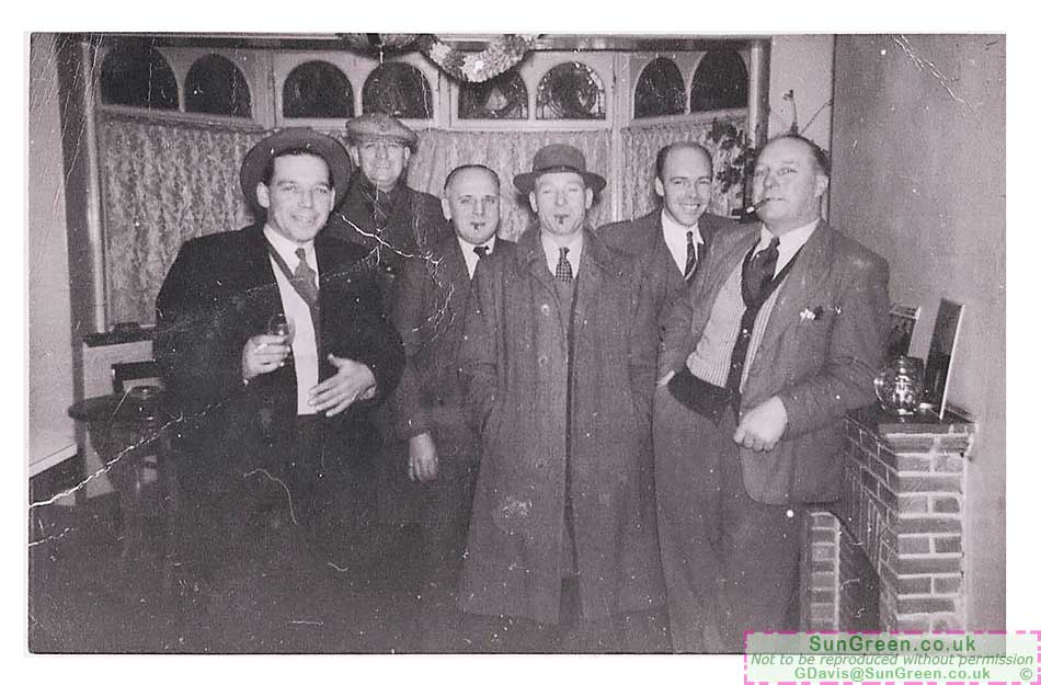 A photo of men inside the Kings Head pub in Cinderford