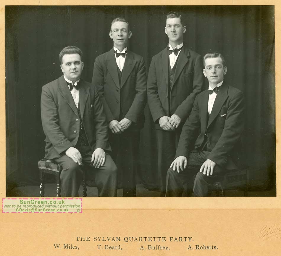 A photo of four men of the Sylvan Quartette