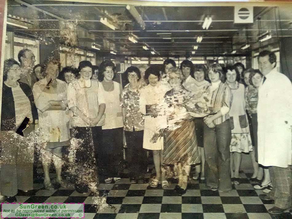 A photo of some lady emplloyees at J Allen Rubber Company, Lydney