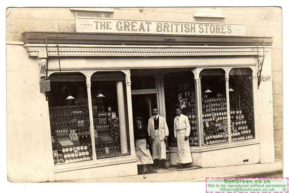 An old photo of the Great British Stores at Lydney.
