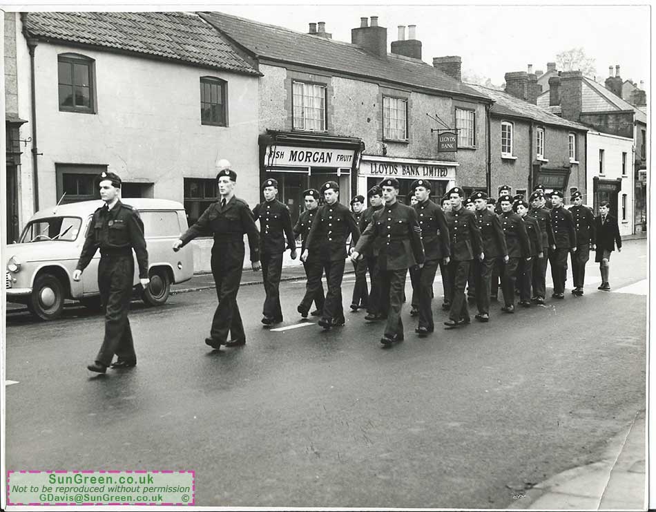 An old photo of a Remembrance Day Parade in Lydney in 1948