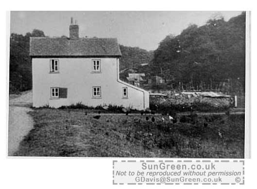 An old image of a cottage near Mallards Pike.